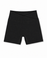 Organic Cotton + Hemp Shorts in black, flat lay